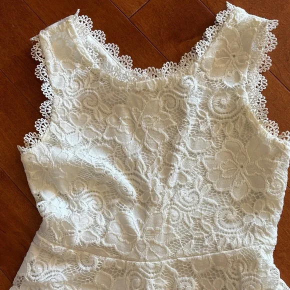 Nordstrom Speechless White Lace sz 10 girls Dress - Picture 8 of 8